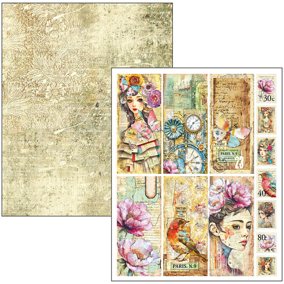 CIAO BELLA Satz doppelseitigen Scrapbooking Papier A4 Mixed Media Book LuMania - Quintessential