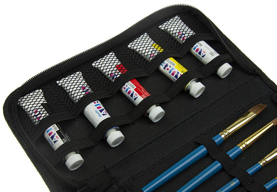 Reise-Malset im Koffer - Phoenix - Aquarellfarben 5x12 ml, 5 Pinsel