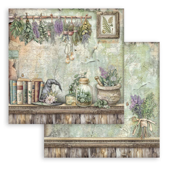 Scrapbooking Papier Set 30x30 - Herbarium Silvae - Stamperia