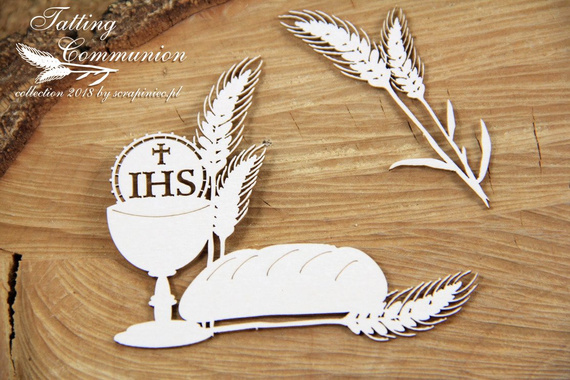 SCRAPINIEC Dekorpappe Die Cut Chipboard Dekoration Ornament, Massenkelch Brot