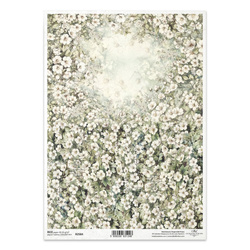 ITD Reispapier Decoupage Bastelpapier Serviettentechnik-R2584 kleine Blumen