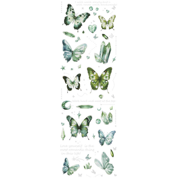 AUFKLEBER folie - Grüne Schmetterlinge