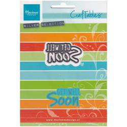 Stanzform Präge Stanzschablone Cutting Die - Marianne Design - Gute Besserung CR1318 Gesundheitswünsche Inschrift