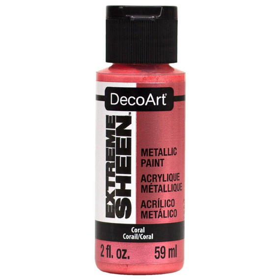 DECOART Extreme Sheen Farbe Acrylfarben Metallic Efffekt 59 ml, Coral