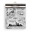 STAMPERIA Mixed Media Schablone STENCIL  25x25 cm - Venice Postkarte