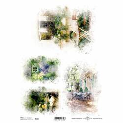 ITD Reispapier Decoupage Bastelpapier Softpapier Serviettentechnik, Cafe R1603