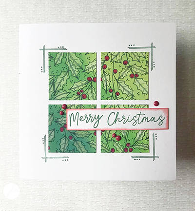 JULIE HICKEY - Polymer Stempel  - Jolly Holly Weihnachtsstechpalme