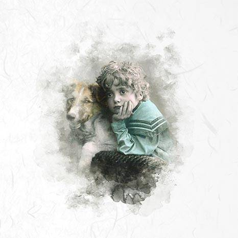 Reispapier-Set - ITD RSM020 6 Stück Retro-Porträts von Jungen