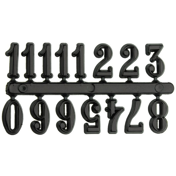 Arabische Ziffern für die Uhr - schwarz