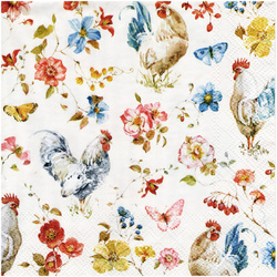 SERVIETTEN 1 Stück Motivservietten Decoupage Napkin 33x33cm, Lucky Ladybugs