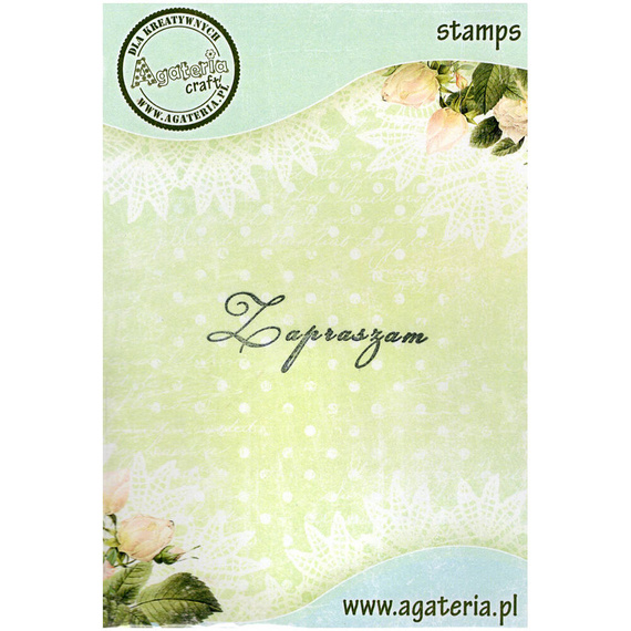AGATERIA - Transparent Stempel Motivstempel Clear Stamp - Zapraszamy Untertitel PL 
