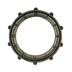 Metallverzinkte Dekoration - Uhrenrahmen