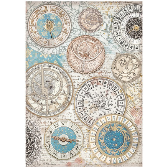 Reispapier Decoupage Bastelpapier A4 - Stamperia - Venice Zodiac