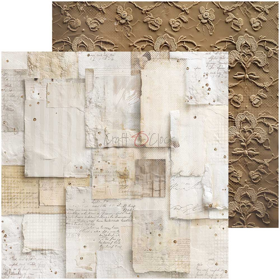 Scrapbooking Papier Set 20x20 - Craft o'clock - Plum & Caramel - BASIC