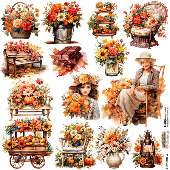 AUFKLEBER Dekor Stickers - ScrapLove - Herbst 4