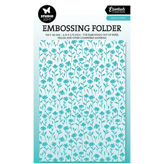 STUDIOLIGHT Embossing Folder Prägefolder Prägeschablone - Wild Flowers