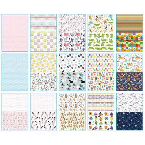 HAPPY COLOR Motivblock 15 Blatt Scrapbooking Papier 80g A4, Kids Kinder