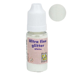 Glitterpulver für Basteln und Dekoration - weiß 23 g