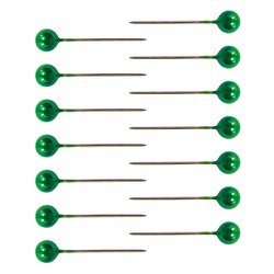 Dekorative Perlennadeln 22mm - 100 Stück grün