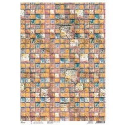 Reispapier Decoupage Bastelpapier für Decoupage A3 - Ciao Bella -Coral Reef - Corroded Layers