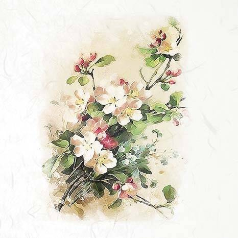 ITD Reispapier Decoupage SET Bastelpapier,  Narzissen, Narzissen, Margeriten RSM074 