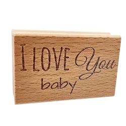 PROJECT PREZENT Gummistempel auf dem Block - I Love You Baby