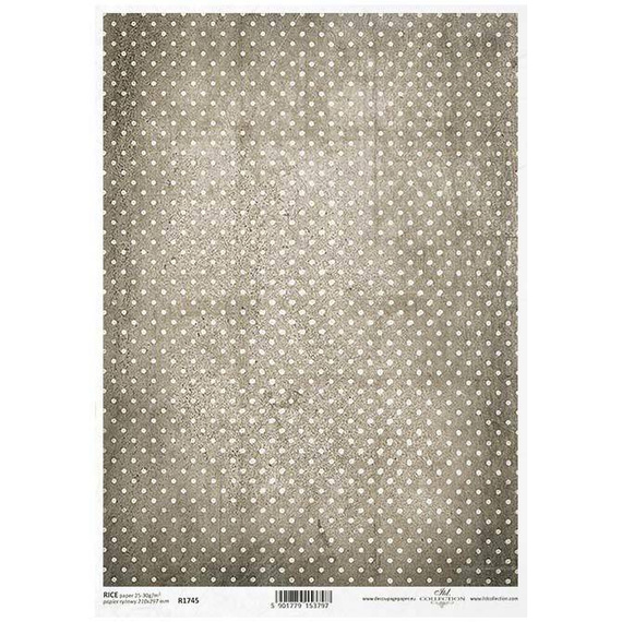 Reispapier für Decoupage in Punkten ITD-R1745 - A4
