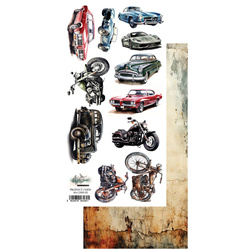 Scrapbooking Papier 15x30 - Alchemy of Art - Autos