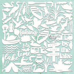 MINTAY Chippies - Dekorpappe Die Cut Chipboard Dekoration Ornament - Lake