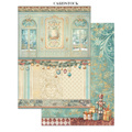 Set aus Junk Journal-Papieren, Aufklebern und Elementen - Alice in Christmas - Stamperia 