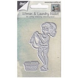 JOY!Crafts Stanzform Präge Stanzschablone Cutting Die - 6002/0674 Wäscherei, Frau