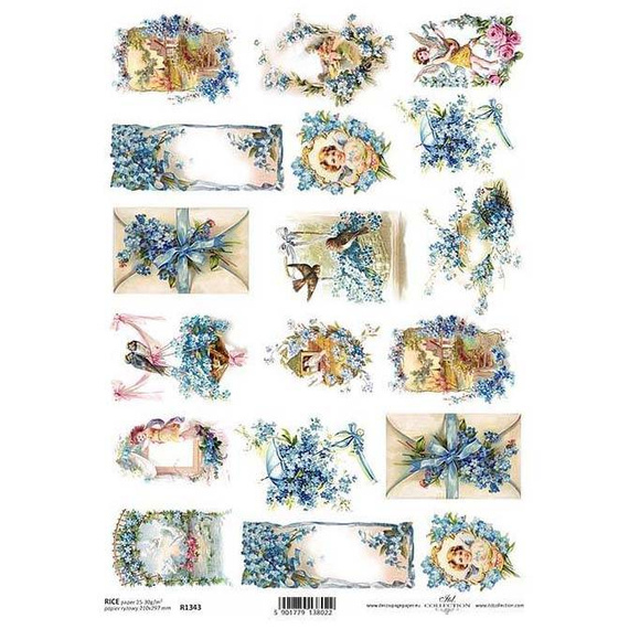 ITD Reispapier Decoupage Bastelpapier Softpapier Serviettentechnik, Nichtse R1343