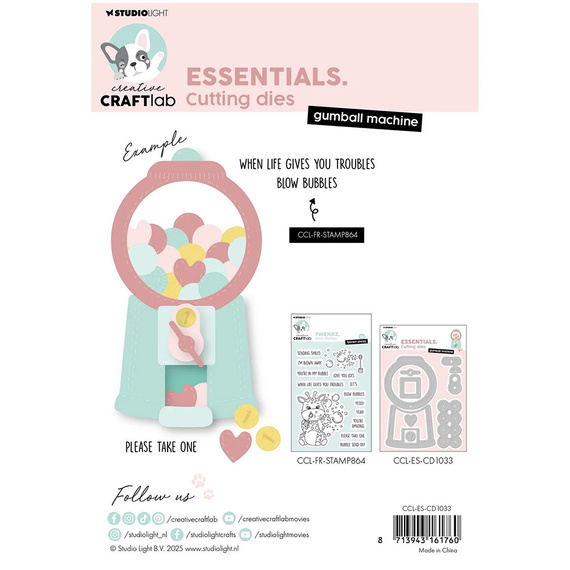 STUDIOLIGHT - Stanzform Präge Stanzschablone Cutting Die - Gumball Machine