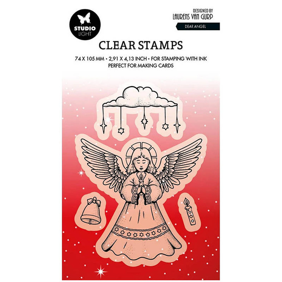 STUDIOLIGHT - Transparenten Stempel - Dear angel, Schneemann, Schlitten