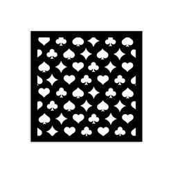 Schablone mix media 3D 12x12cm - Alice in Christmas - poker - Stamperia