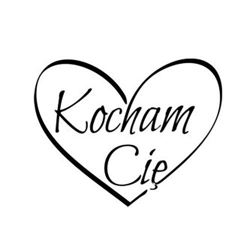 AGATERIA - Transparent Stempel Motivstempel Clear Stamp - Kocham Cię -Untertitel PL im Herzen von