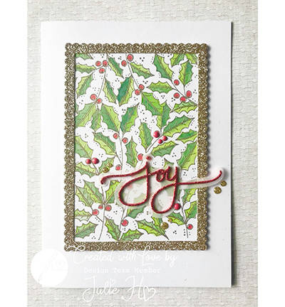 JULIE HICKEY - Polymer Stempel  - Jolly Holly Weihnachtsstechpalme