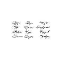 AGATERIA - Transparent Stempel Motivstempel Clear Stamp - Monatsnamen Untertitel PL