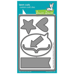 Stanzform Präge Stanzschablone Cutting Die - Lawn Fawn - Stitched Journaling Card - perforierte Karte und Zubehör