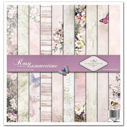 ITD Set 11 Stk 31x32cm einseitig Scrapbooking Papier 200g, Rosy Summertime