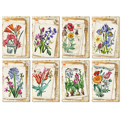 DECORER Scrapbooking-Bastelpapier-Set 11x7 cm - Memory of spring Erinnerung an den Frühling