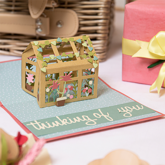SIZZIX Stanzform Präge Stanzschablone Cutting Die, Pop-Up Garden Gewächshaus