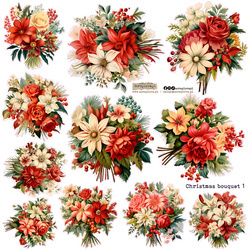 AUFKLEBER - ScrapLove - Weihnachtsstrauß 1
