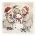 Reispapier-Set - Kinder, Weihnachten, Winter, Retro - RSM199 - Itd Collection