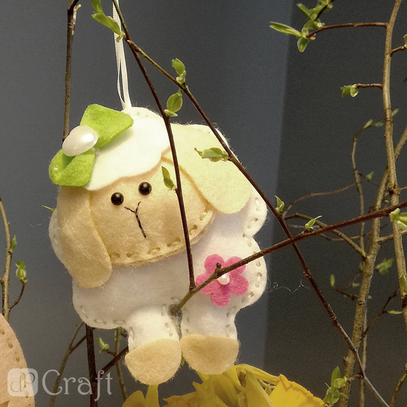 DP CRAFT - Filz-Kreativset - Schaf mit Schleife