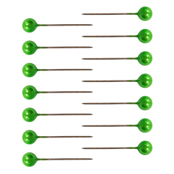 Perlendekorationsnadeln 22mm - 100 Stück hellgrün