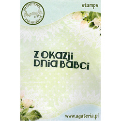 AGATERIA - Transparent Stempel Motivstempel Clear Stamp, Z okazji Dnia Babci - Untertitel PL