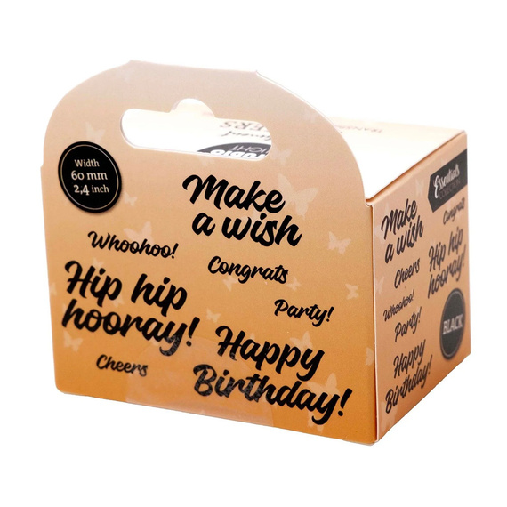 Aufkleber - Dekor Stickers - schwarze Untertitel - Studio Light - Hip hip hooray