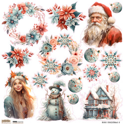 AUFKLEBER ScrapLove Dekor Stickers - Boho Christmas 2 - Boho-Weihnachten 1