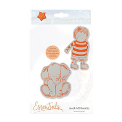 TONIC STUDIOS Gummistempel Stempel Motivstempel  - Henri & Heffi, Junge und Elefant